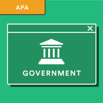 Apa How To Cite A Government Website Update 2020 Bibguru Guides